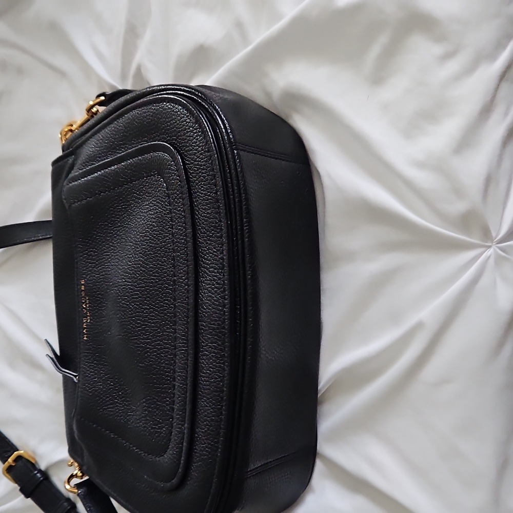 Marc Jacobs Black Crossbody Bag with Gold Accents - Picture 3 of 4